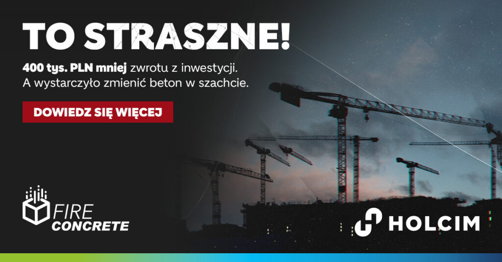 White Bits i Holcim - kreatywna kampania B2B: beton dymoszczelny FIRE Concrete
